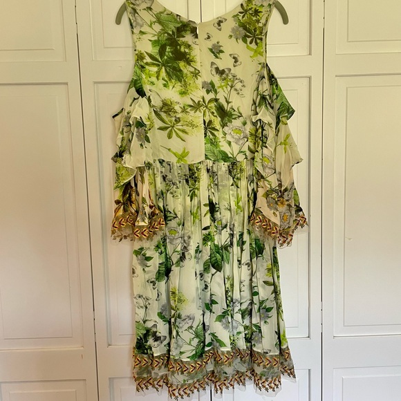 Anthropologie Varun Bahl Green Embroidered Dress - Picture 4 of 13